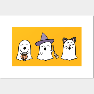 Three Lil Ghosts Posters and Art